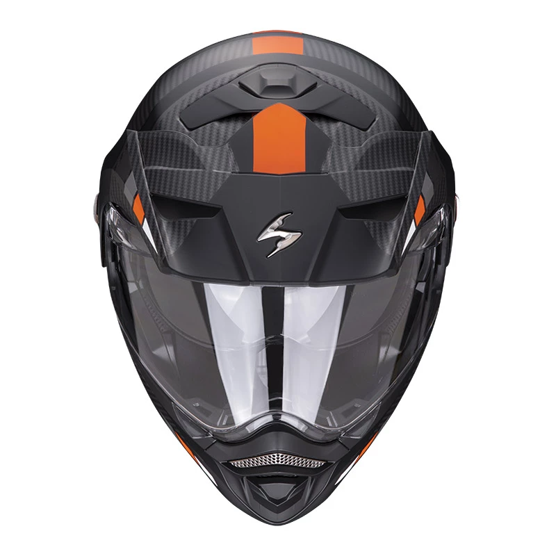 Policarbonato Casco Modulare Scorpion Adx-2 Camino Nero Arancio - immagine 2