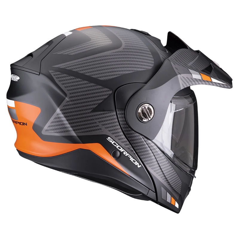 Policarbonato Casco Modulare Scorpion Adx-2 Camino Nero Arancio - immagine 3