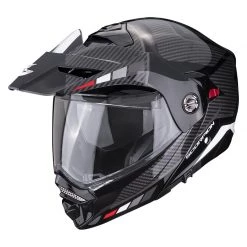 Policarbonato Casco Modulare Scorpion Adx-2 Camino Nero Argento