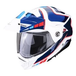 Policarbonato Casco Modulare Scorpion Adx-2 Camino Bianco Blu Rosso