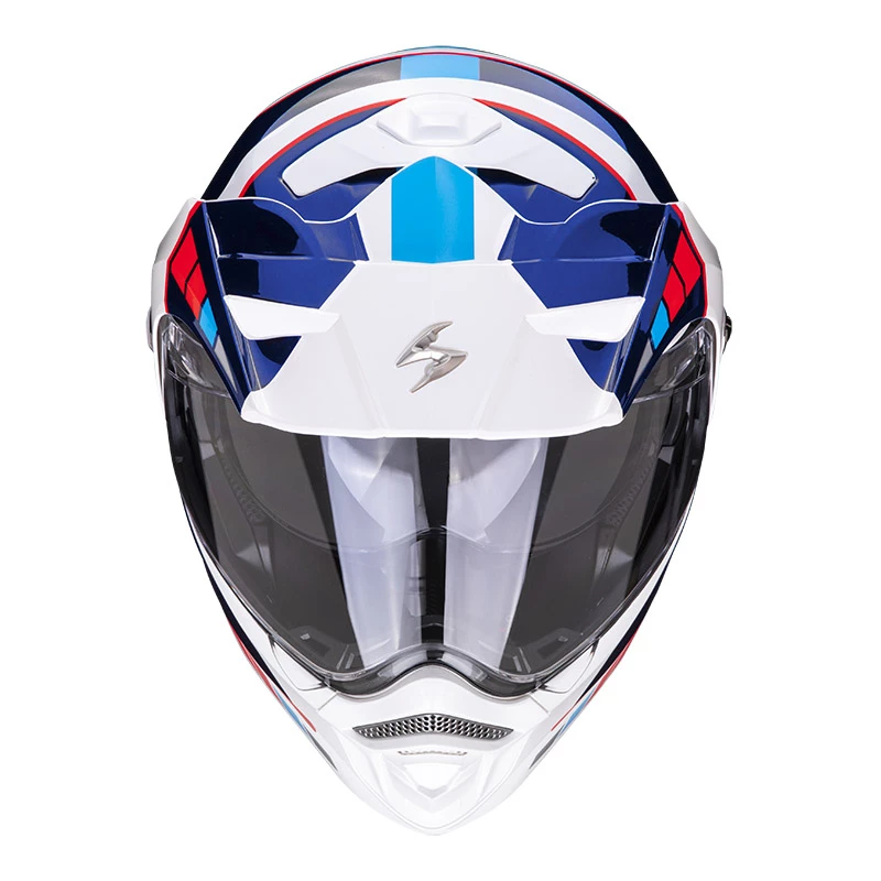 Policarbonato Casco Modulare Scorpion Adx-2 Camino Bianco Blu Rosso - immagine 2