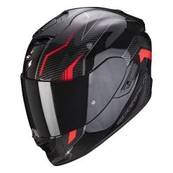 Fibra Casco Scorpion Exo 1400 Air Fortuna Nero Rosso