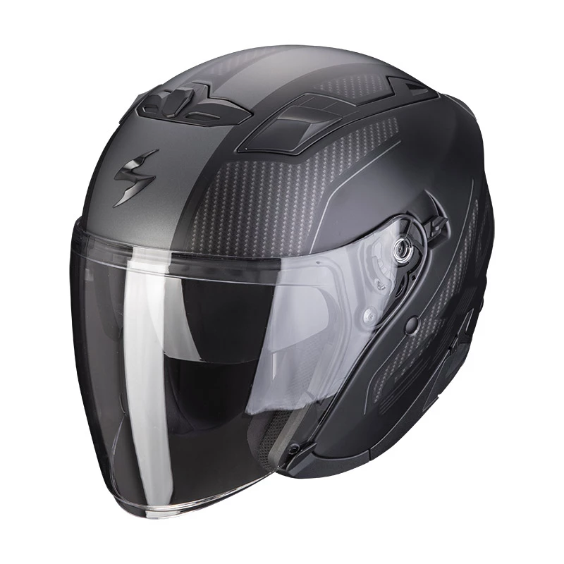 Policarbonato Casco Scorpion Exo 230 Condor Nero Opaco Argento