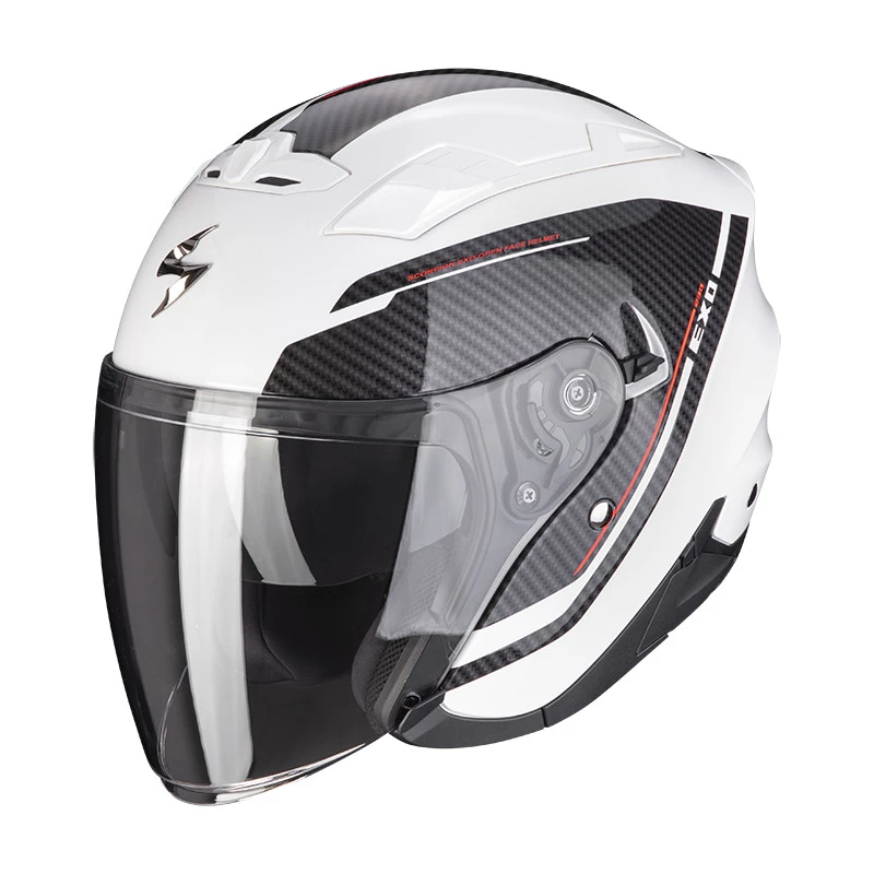 Policarbonato Casco Scorpion Exo 230 Fenix Bianco Nero