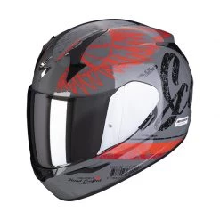 Policarbonato Casco Scorpion Exo 390 Ighost Grigio Rosso