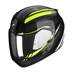 Policarbonato Casco Scorpion Exo 390 Sting Nero Giallo Neon