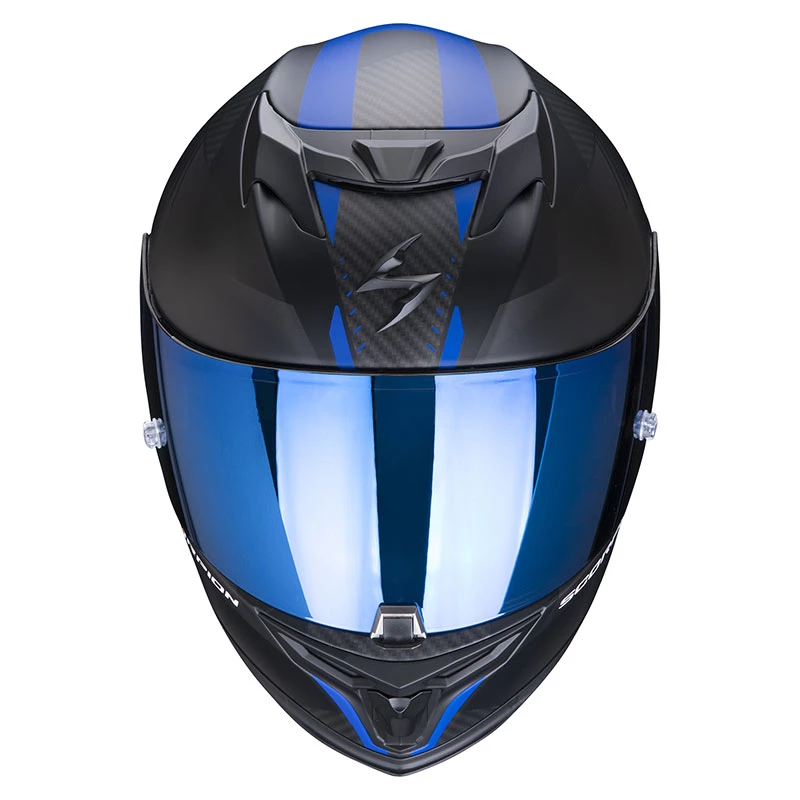 Policarbonato Casco Scorpion Exo 520 Air Laten Nero Blu - immagine 2