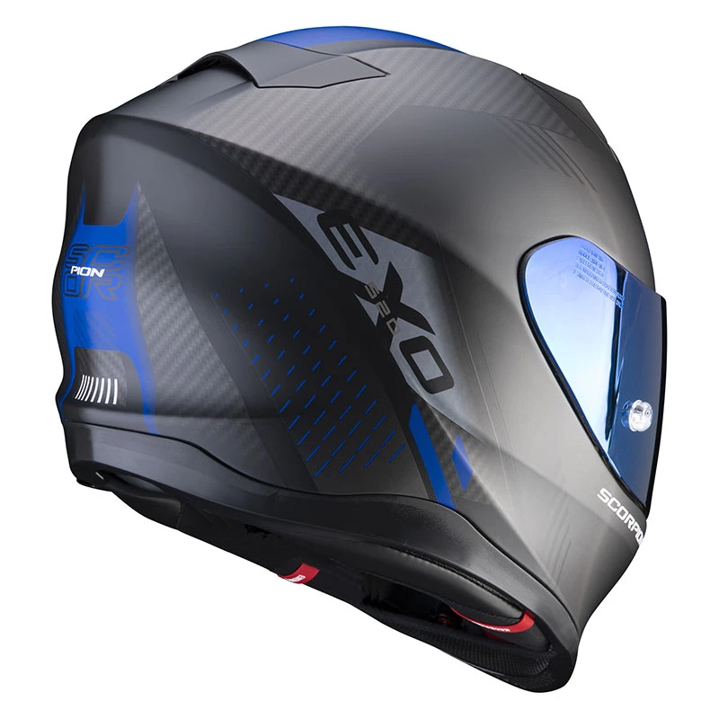 Policarbonato Casco Scorpion Exo 520 Air Laten Nero Blu - immagine 3