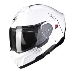 Policarbonato Casco Modulare Scorpion Exo 930 Shot Bianco Nero