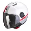 Policarbonato Casco Scorpion Exo City Strada Bianco Rosso