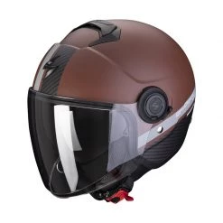 Policarbonato Casco Scorpion Exo City Strada Marrone Opaco Nero