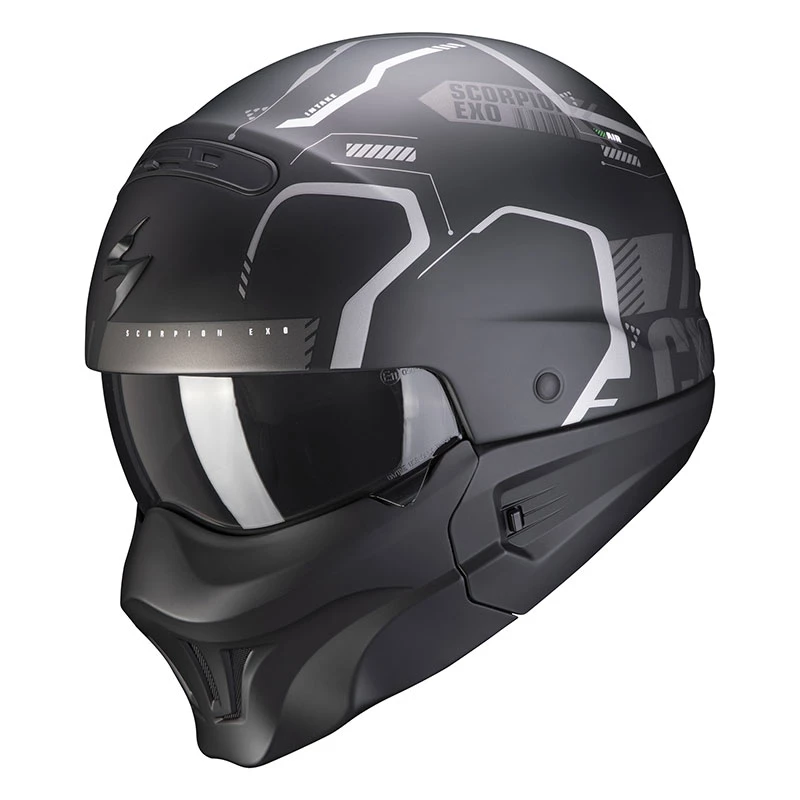 Mentoniera Removibile Casco Scorpion Exo Combat Evo Ram Nero Argento