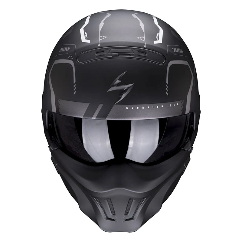 Mentoniera Removibile Casco Scorpion Exo Combat Evo Ram Nero Argento - immagine 2