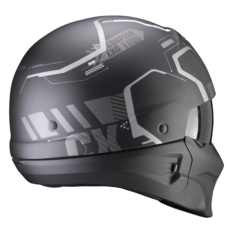 Mentoniera Removibile Casco Scorpion Exo Combat Evo Ram Nero Argento - immagine 3