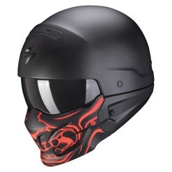 Mentoniera Removibile Casco Scorpion Exo Combat Evo Samurai Nero Rosso