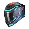 Fibra Casco Scorpion Exo R1 Vatis Nero Blu Rosso