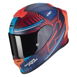 Fibra Casco Scorpion Exo R1 Air Victory Blu Rosso