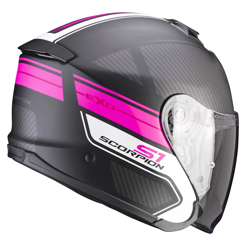Fibra Casco Scorpion Exo S1 Cross Ville Nero Rosa - immagine 2