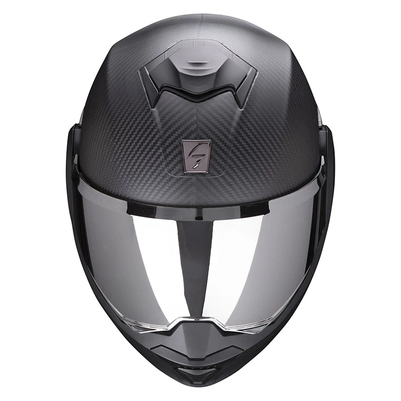 Fibra Casco Modulare Scorpion Exo Tech Carbon Nero Opaco - immagine 2