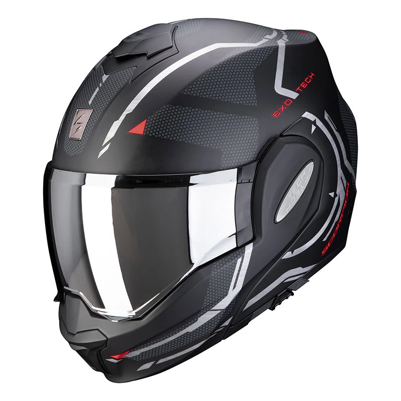 Policarbonato Casco Scorpion Exo Tech Square Nero Rosso - immagine 2