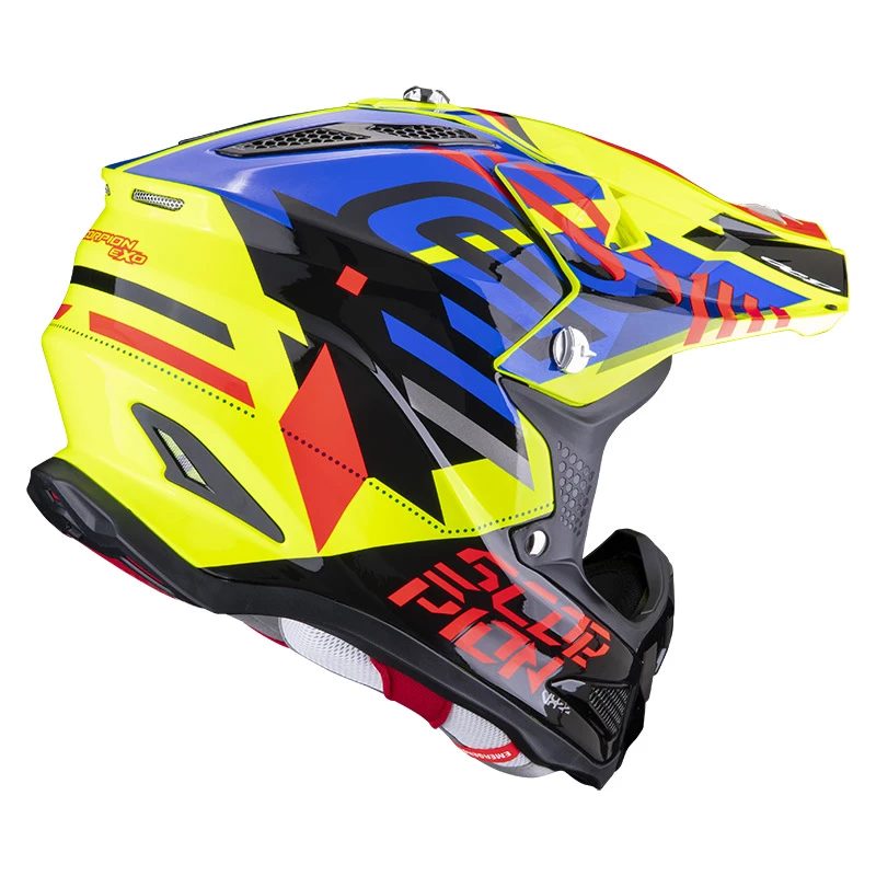 Fibra Casco Scorpion Vx-22 Air Neox Giallo Blu Rosso - immagine 3