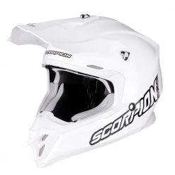 Policarbonato Casco Off Road Scorpion Vx-16 Air Solid Bianco